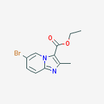 Structure of 6-BROMO-2-METHYL-IMIDAZO[1,2-A]PYRIDINE-3-CARBOXYLIC ACID ETHYL ESTER