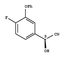 (S)-4-FLUORO-3-PHENOXYBENZALDEHYDE-CYANHYDRINE结构式