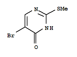 5-溴-2-(甲硫基)-4(1氢)-嘧啶酮结构式