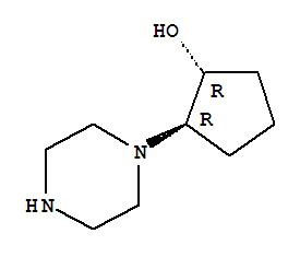 Structure of Cyclopentanol,2-(1-piperazinyl)-, (1R,2R)-
