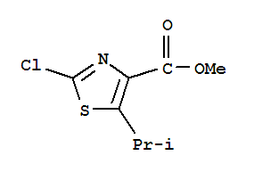 Structure of 4-Thiazolecarboxylicacid, 2-chloro-5-(1-methylethyl)-, methyl ester