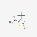 Structure of 2-Bromo-4-(tert-butyl)thiazole-5-carboxylic acid