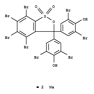 Structure of TETRABROMOPHENOL BLUE DISODIUM SALT
