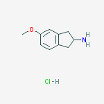 5-Methoxy-2,3-dihydro-1H-inden-2-aMine hydrochloride结构式