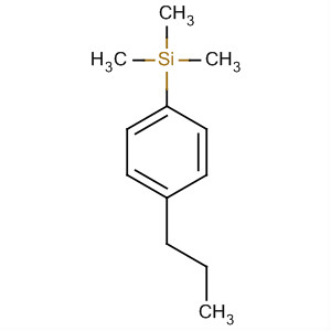 Structure of Silane, trimethyl(4-propylphenyl)-