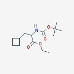 Structure of Cyclobutanepropanoic acid, .alpha.-[[(1,1-dimethylethoxy)carbonyl]amino]-, ethyl ester