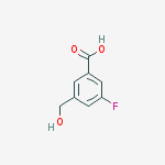 3-fluoro-5-(hydroxymethyl)benzoic Acid结构式