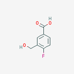 Structure of 4-Fluoro-3-(hydroxymethyl)benzoic acid