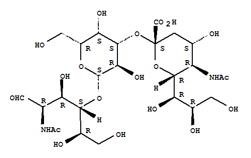 3-Α-唾液酸-N-乙酰基乳糖胺结构式