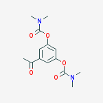 5-acetyl-1,3-phenylene bis(dimethylcarbamate)结构式