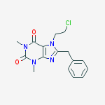 Structure of 8-benzyl-7-(2-chloroethyl)-1,3-dimethyl-3,7-dihydro-1H-purine-2,6-dione