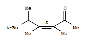 (Z)-3,4,5,6,6-五甲基-3-庚烯-2-酮结构式