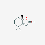 Structure of 2(4H)-benzofuranone, 5,6,7,7a-tetrahydro-4,4,7a-trimethyl-, (7aS)-