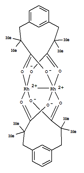 双[(Α,Α,Α′,Α′-四甲基-1,3-苯二丙酸)铑]结构式