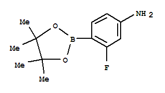 Structure of 4-Amino-2-fluorophenylboronic acid, pinacol ester