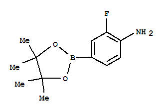 4-氨基-3-氟苯硼酸频那醇酯结构式