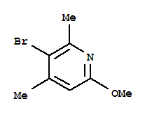 Structure of Pyridine,3-bromo-6-methoxy-2,4-dimethyl-