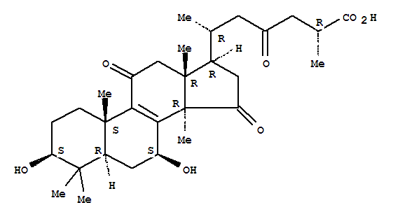 Structure of Ganoderic acid B