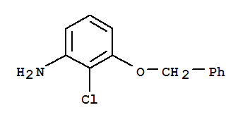 Structure of Benzenamine, 2-chloro-3-(phenylmethoxy)-