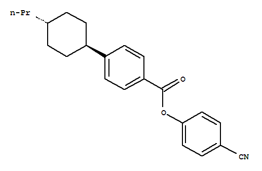 丙基环己基苯甲酸对氰基苯酚酯结构式
