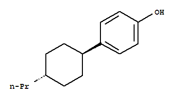 反式-4-丙基环己基苯酚结构式