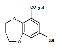 Structure of 2H-1,5-Benzodioxepin-6-carboxylicacid, 3,4-dihydro-8-methyl-