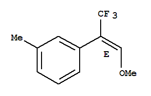 Structure of Benzene,1-[(1E)-2-methoxy-1-(trifluoromethyl)ethenyl]-3-methyl-