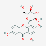 Structure of (1S)-1,5-anhydro-1-(1,3,7-trihydroxy-9-oxo-9H-xanthen-4-yl)-D-glucitol