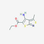 Structure of 4-amino-3-methyl-Thieno[2,3-c]isothiazole-5-carboxylic acid ethyl ester