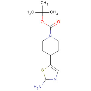 Structure of 1-Piperidinecarboxylic acid, 4-(2-amino-5-thiazolyl)-, 1,1-dimethylethylester