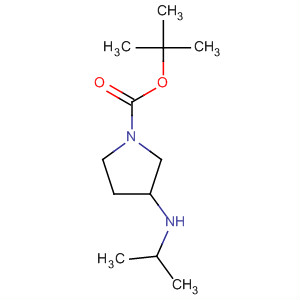 Structure of 1-Pyrrolidinecarboxylic acid, 3-[(1-methylethyl)amino]-,1,1-dimethylethyl ester, (3S)-