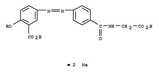Structure of 5-[[4-[(Sodiooxycarbonylmethyl)carbamoyl]phenyl]azo]-2-hydroxybenzoic acid sodium salt