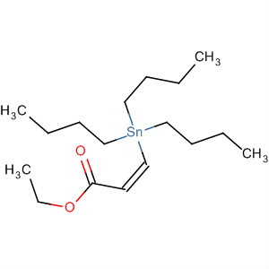 Structure of 2-Propenoic acid, 3-(tributylstannyl)-, ethyl ester, (Z)-