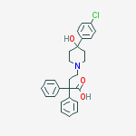 4-[4-(4-Chlorophenyl)-4-hydroxypiperidin-1-yl]-2,2-diphenyl-butyric acid结构式