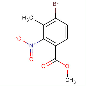 Benzoic acid, 4-bromo-3-methyl-2-nitro-, methyl ester结构式