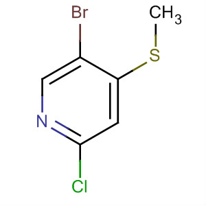 Structure of Pyridine, 5-bromo-2-chloro-4-(methylthio)-