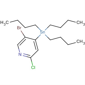 5-Bromo-2-chloro-4-(tributylstannyl)pyridine结构式