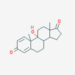 (8S,9R,10S,13S,14S)-9-hydroxy-10,13-dimethyl-6,7,8,11,12,14,15,16-octa hydrocyclopenta[a]phenanthrene-3,17-dione结构式