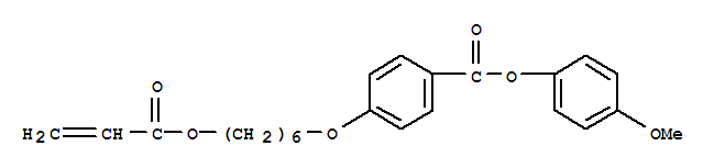 Structure of Benzoesure, 4-[[6-[(1-oxo-2-propenyl)oxy]hexyl]oxy]-, 4-methoxyphenylester