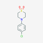 4-(4-氯苯基)硫代吗啉-1,1-二氧化物结构式