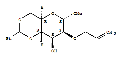 Methyl 2-O-Allyl-4,6-O-benzylidene-α-D-mannopyranoside结构式