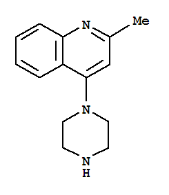 2-甲基-4-哌嗪喹啉结构式