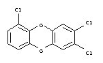 Structure of 1,7,8-TRICHLORODIBENZO-P-DIOXIN