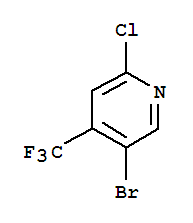 5-溴-2-氯-4-三氟甲基吡啶结构式