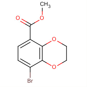1,4-Benzodioxin-5-carboxylic acid, 8-bromo-2,3-dihydro-, methyl ester结构式