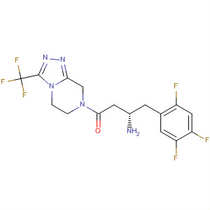 Structure of 1,2,4-Triazolo[4,3-a]pyrazine,7-[(3S)-3-amino-1-oxo-4-(2,4,5-trifluorophenyl)butyl]-5,6,7,8-tetrahydro-3-(trifluoromethyl)-