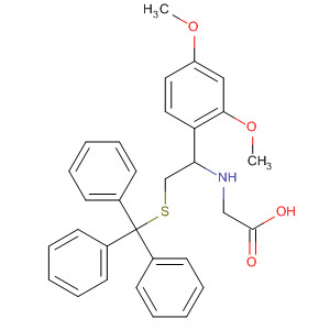 Glycine, N-[1-(2,4-dimethoxyphenyl)-2-[(triphenylmethyl)thio]ethyl]-结构式