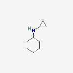 Chemical structure of Cyclohexanamine, N-cyclopropyl-