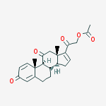 Structure of 21-Hydroxy-pregna-1,4,16-triene-3,11,20-trione 21-Acetate