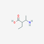 Structure of Butanoic acid, 3-amino-2-ethyl-